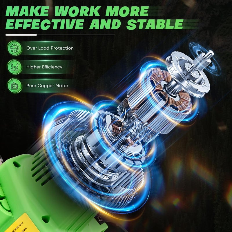 Saker Mini Chainsaw Cordless,6 Inch Chainsaw, Mini Electric Chainsaw Cordless Battery Powered,One-Hand Portable Chain Saw for Tree Trimming, Pruning&Wood Cutting,Valentine's Day Gifts for Men Husband - Image 3
